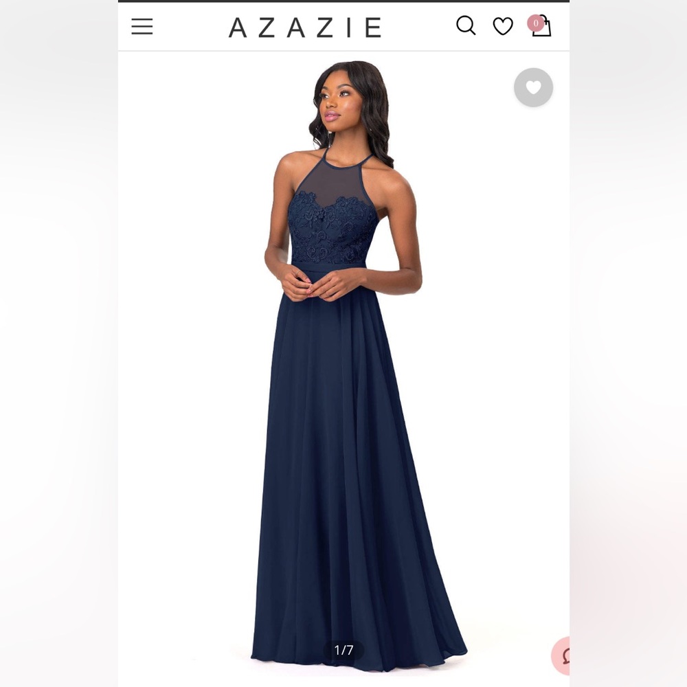 NWT Azazie Kinsey Bridesmaid dress in dark navy